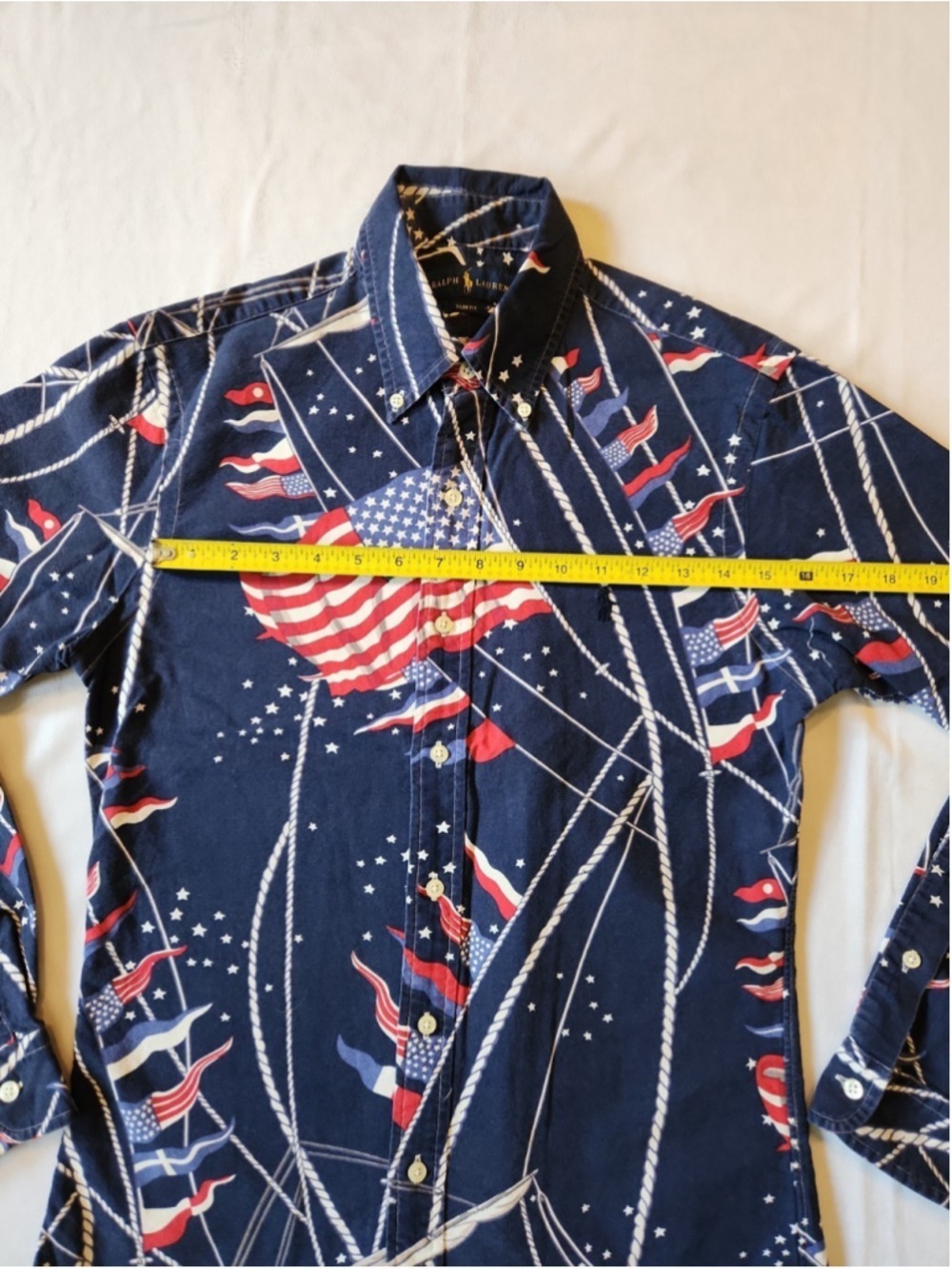 Ralph Lauren American Flag Long Sleeve Button-down Shirt ( Men Size SP Slim Fit) - Picture 5 of 8